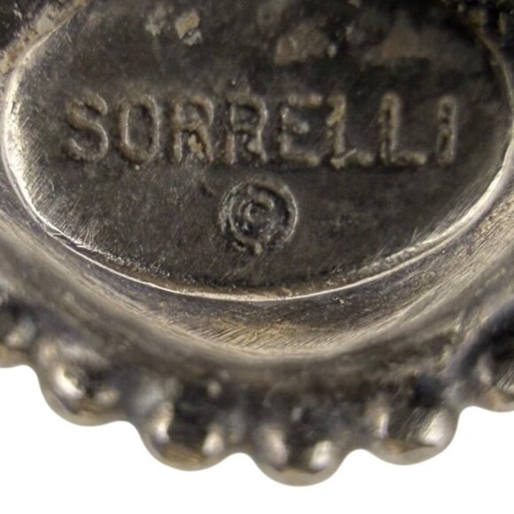 Sorrelli Womens Silver Tone Crystal Stud Earrings Round Elegant Jewelry - Picture 4 of 5